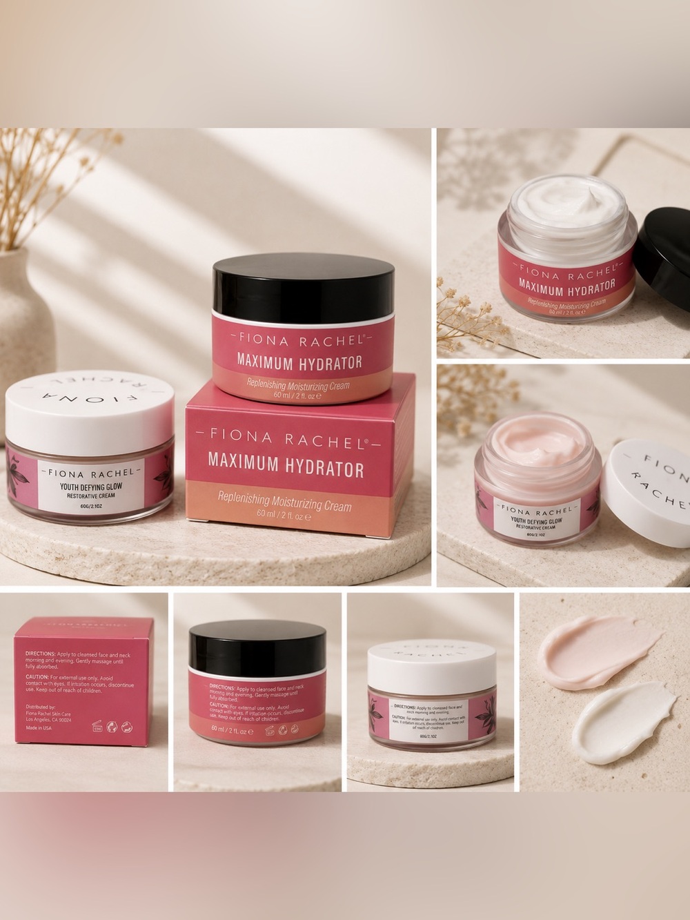 Fiona Rachel Skincare Set Maximum Hydrator + Youth Defying Glow Cream Bundle